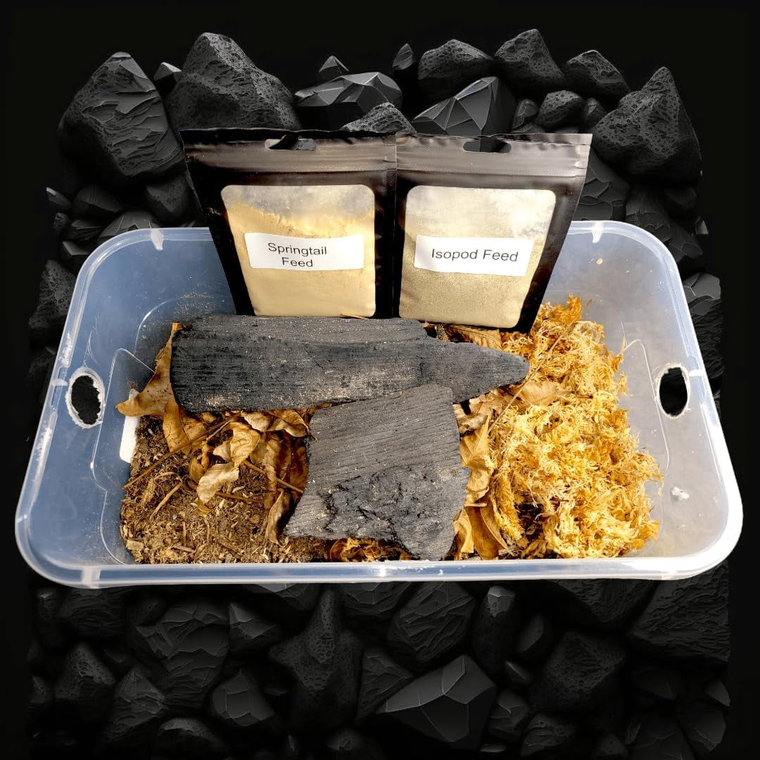Ultra Isopod Habitat Kit | Includes Soil, Charcoal Hides, Sphagnum Moss ...