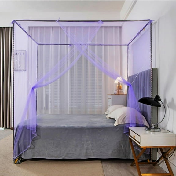 Ultra Large Bed Net 1 Openings Screen Netting Bed Canopy Circular Curtain for Single to King Size Beds Easy to Install Hanging Kit