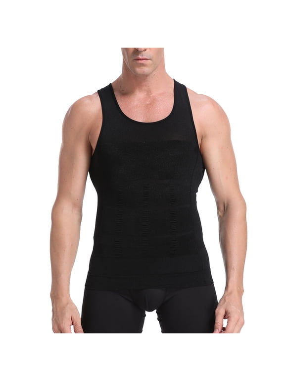 Ultra Lift Men Slimming Tummy Body Shaper Abdomen Control Undershirt Compression Vest Tank Top