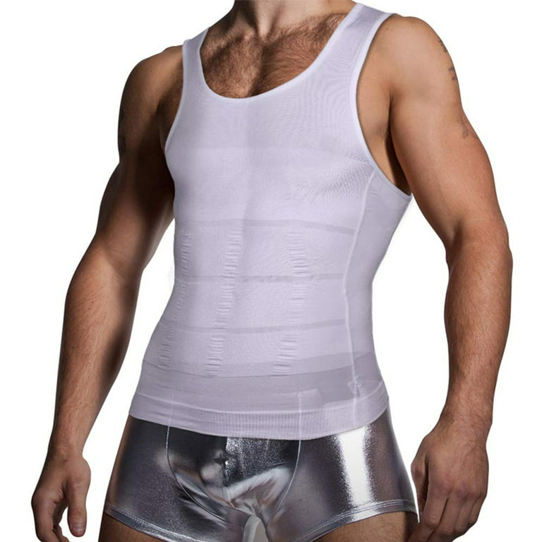 Ultra Lift Men Slimming Vest Body Shaper Abdomen Control Slim Chest  Compression Shirts Vest Top 