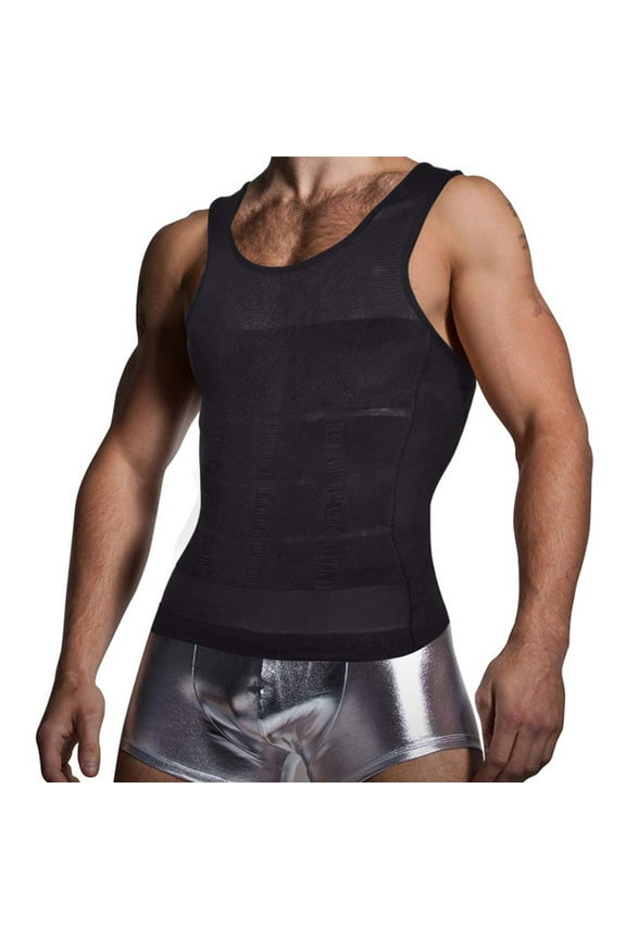 Ultra Lift Men Slimming Vest Body Shaper Abdomen Control Slim Chest Compression Shirts Vest Top