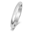 thumbnail image 1 of Light 18k White Gold 3mm D Shape Men/Women Wedding Band/Ring, 1 of 1