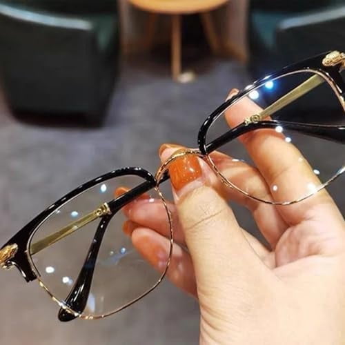 Ultra Light Anti Blue Presbyopic Glasses, Titanium Frame HD Reading Glasses with Spring Hinge, for Men Women