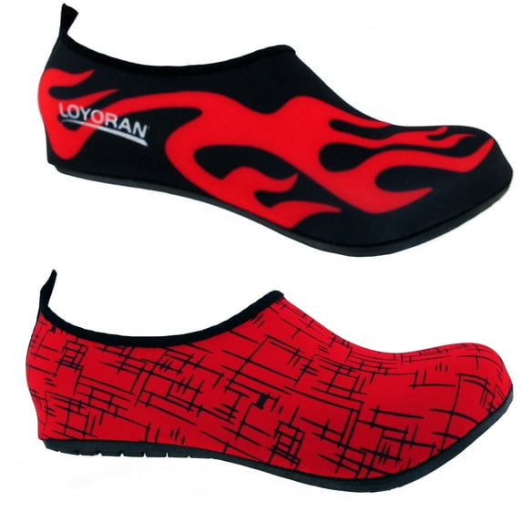 Ultra Light Dynamic Flexible Active Water Sport Aqua Running Beach Shoes - 2 PRS - Assortment 5 - Size Medium