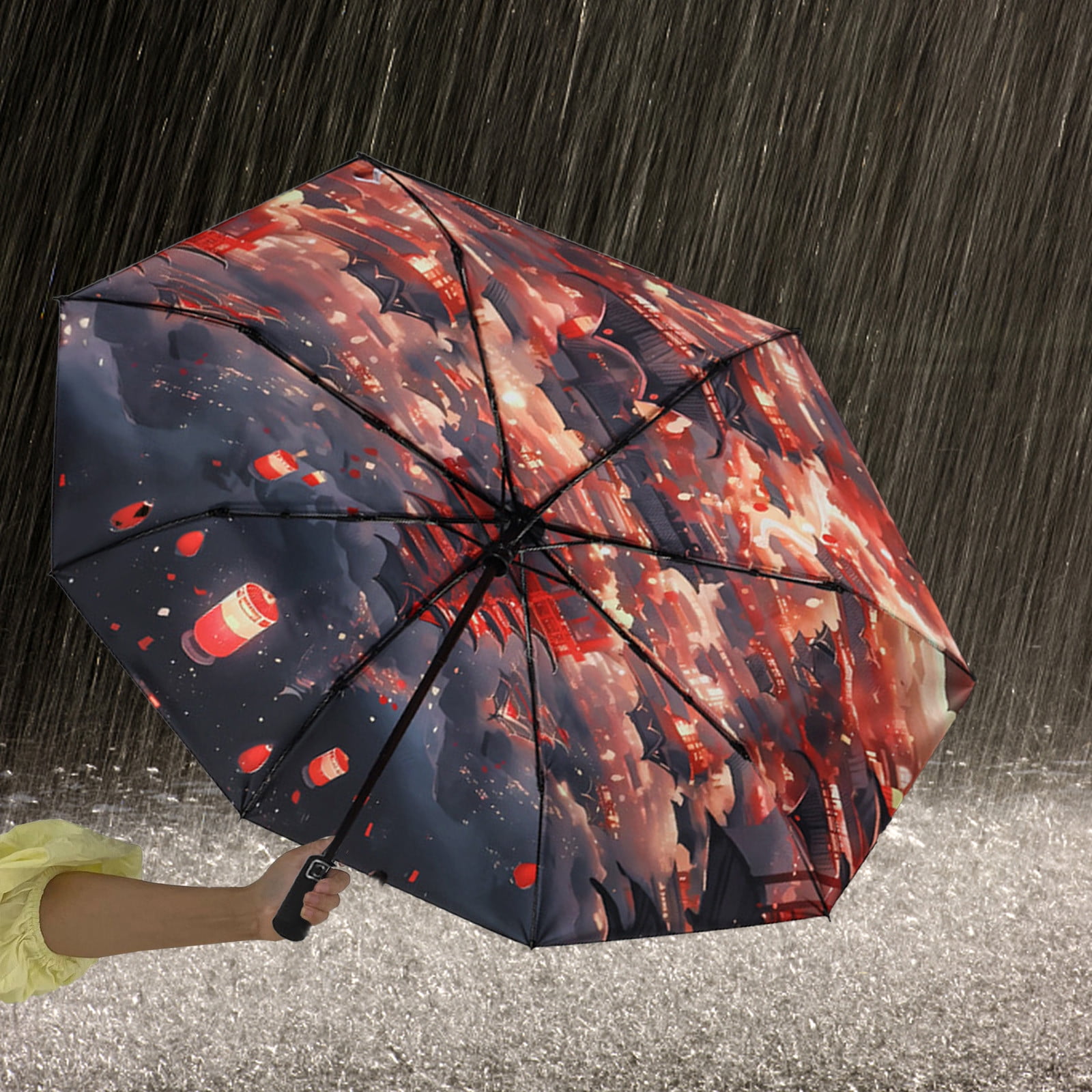 UltraLight Folding Umbrella Compact Sun and Rain Umbrella for