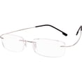 thumbnail image 1 of Ultra Light Memory Titanium Alloy Rimless Flexible Reading Glasses Gold Slim Reader, 1 of 7