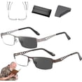thumbnail image 1 of Ultra-Light Multi-Focal Photochromic Reading Glasses, Multi Focus Sports Color Changing Anti-Blue Presbyopia Glasses, 1 of 9