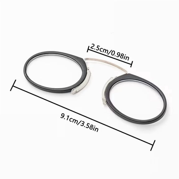 Ultra-Light Rimless Reading Glasses for Men Women Adjustable Clip-On Nose Pads with Protective Case