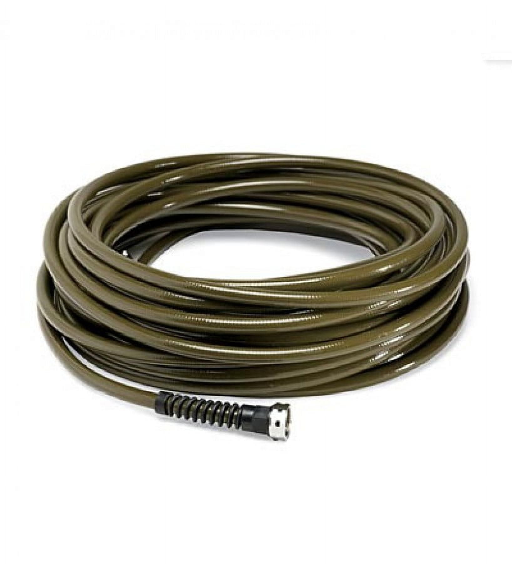 Olive Green 100-Foot Lightweight Garden Hose with Brass Fittings