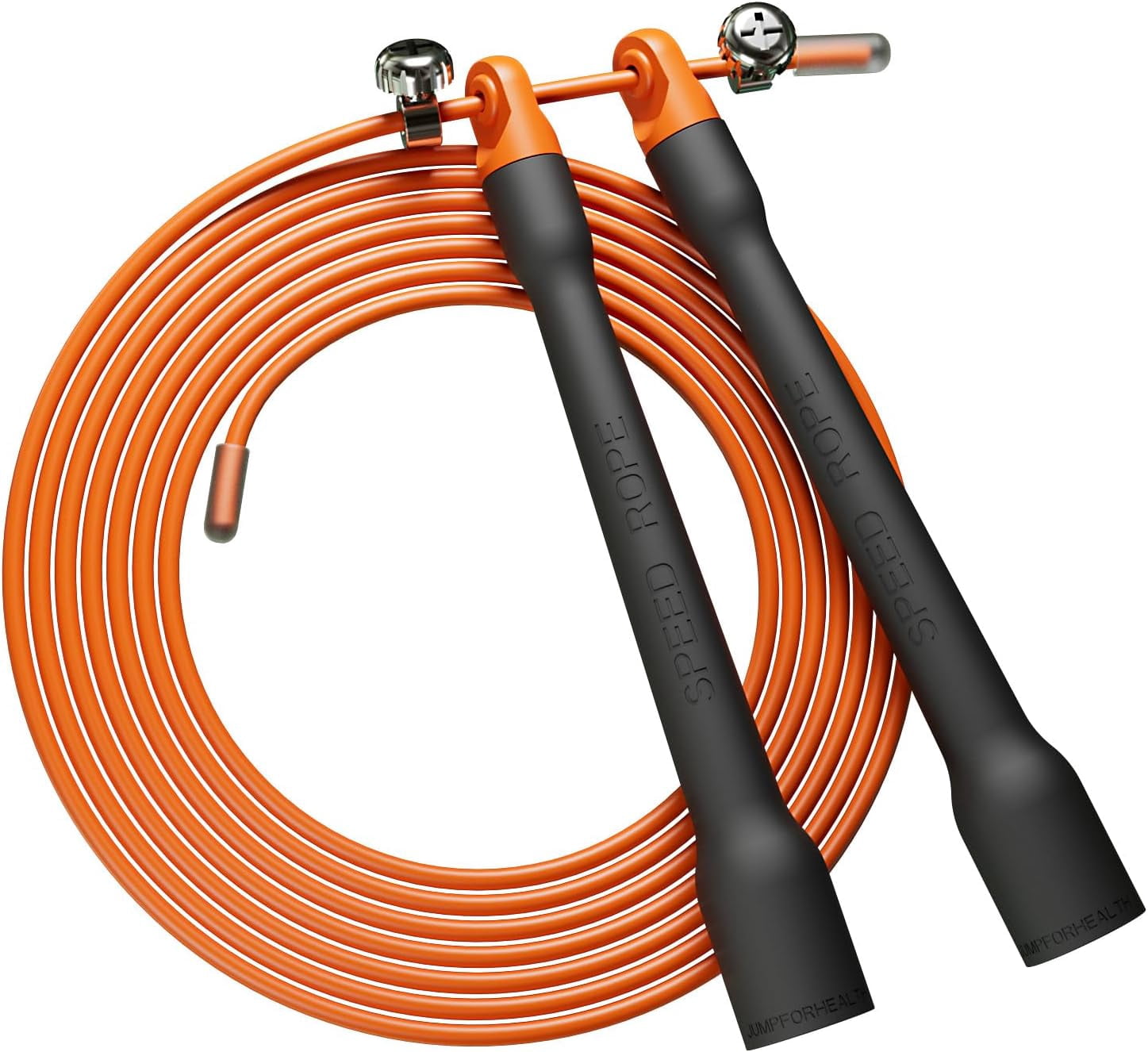 Ultra-Light Speed Rope Jump Rope with Black Ergonomic Handles,PVC Cable, Adjustable Length, for Cardio Training, CrossFit, Boxing