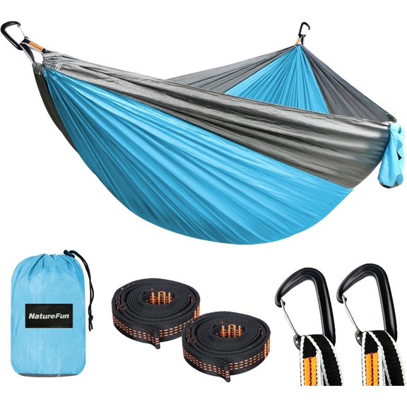 Ultra-Light Travel Camping Hammock | 300kg Load Capacity,Breathable,Quick-Drying | 2 x Premium Carabiners,2 x Nylon Slings Included | Outdoor Indoor Garden