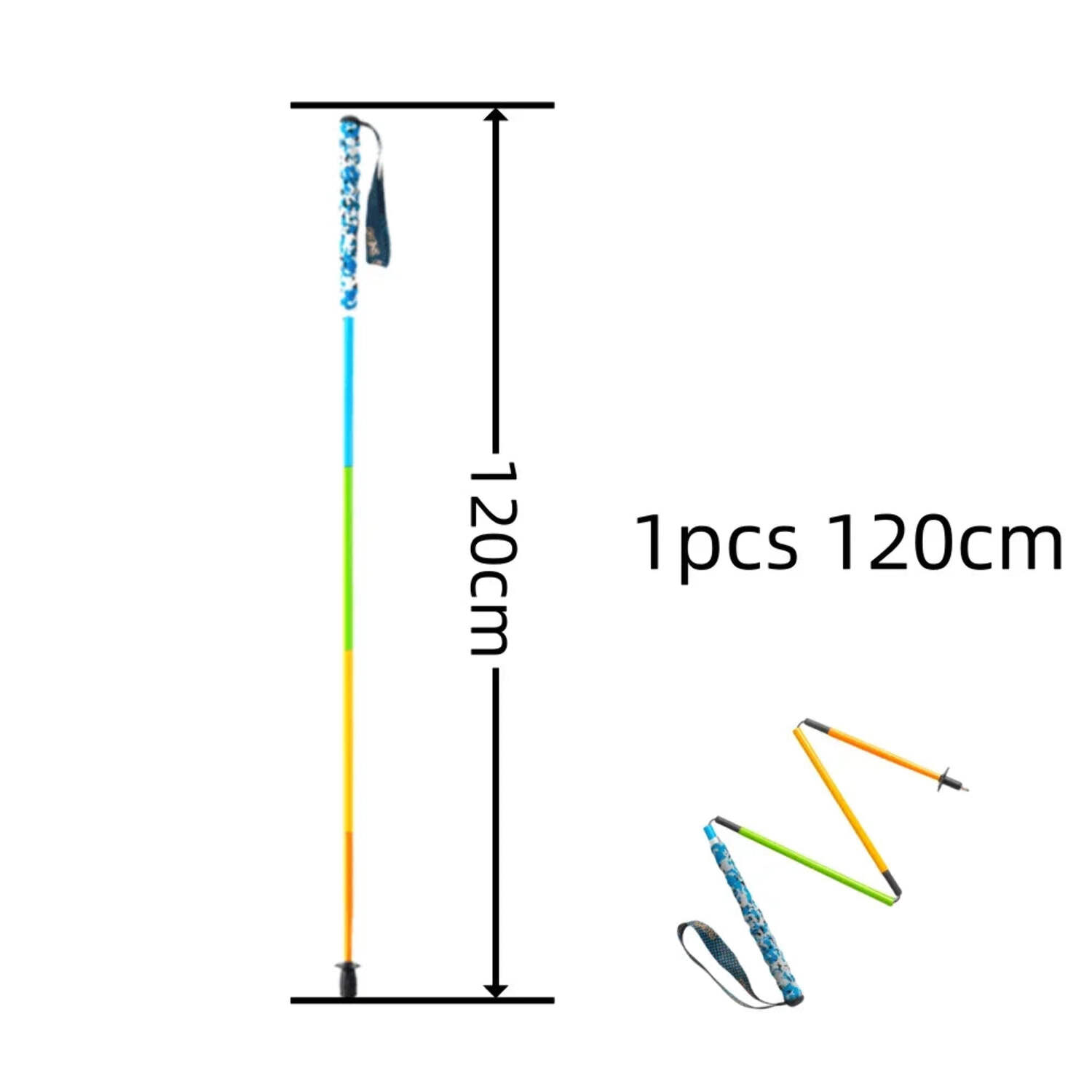 Ultra Light Weight Trekking Poles Foldable Hiking Sticks Carbon Fiber