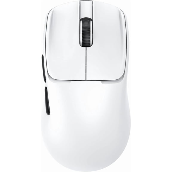 Ultra-Light Wireless 53g Featherweight Silent Click Dual Mode Bluetooth5.1 & 2.4GHz Side Buttons USBC Recharge 3-Speed DPI for Desktop/Laptops/Computer/Mac/PC(White)