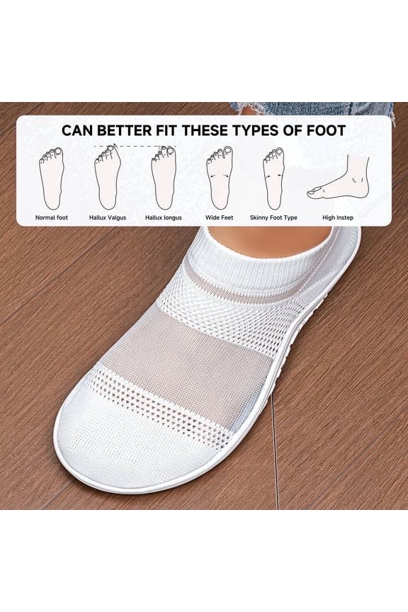 Ultra-Light Zero Drop Barefoot Sneakers - Women's Wide Toe Walking Sock Shoes