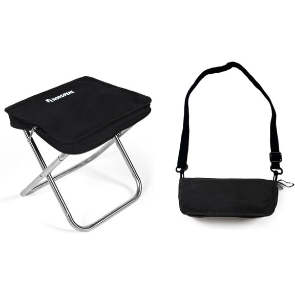 Ultra Lightweight Camping Stool, Portable Folding Stool for Backpacking, Hiking & Outdoor, Heavy Duty Compact Camping Seat
