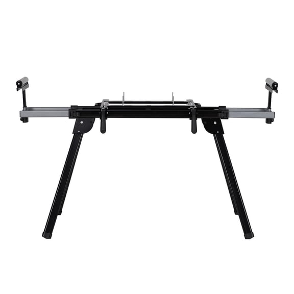 Ultra-Lightweight Miter Saw Stand 440lbs Heavy Duty Steel Frame & Foldable Legs, Fits 76-4/5" Sliding Rails - Compatible with Most Brands, Black