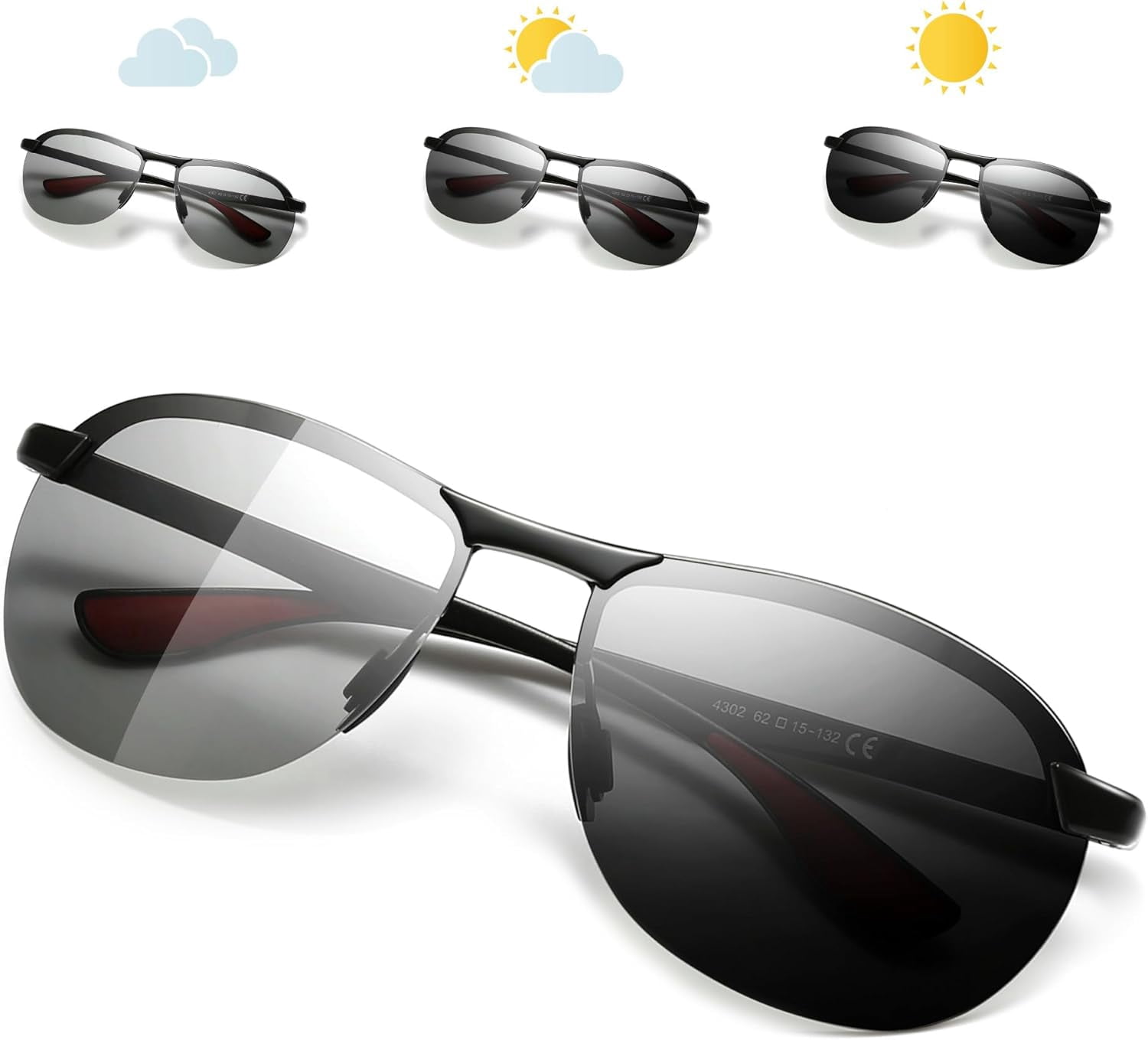 Men's Polarised Sunglasses with Metal Accents main image 0