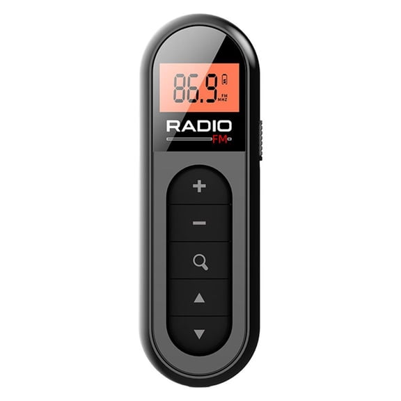 Ultra Lightweight Portable FM Radio with Clip for Seniors Easy One Hand Operation and Clear DSP Reception