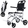 thumbnail image 1 of Ultra Lightweight Portable Transport Wheelchair Only Weight 16Lbs Support 180Lbs White, 1 of 8