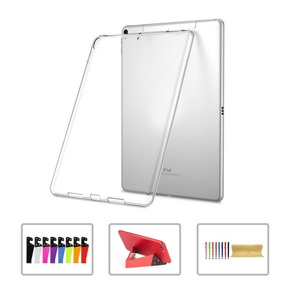 Ultra Lightweight Soft Rubber Clear Transparent Case Cover With a Phone/Tablet Stand For iPad mini 4