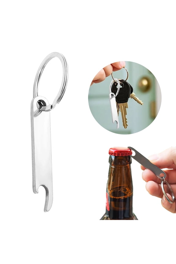 Ultra-Lightweight Titanium Keychain Bottle Opener with Key Ring,Rust-Proof and Durable Camping and Travel Mini Beer Opener Tool Bartender Bottle Opener, Keychain Bottle Opener