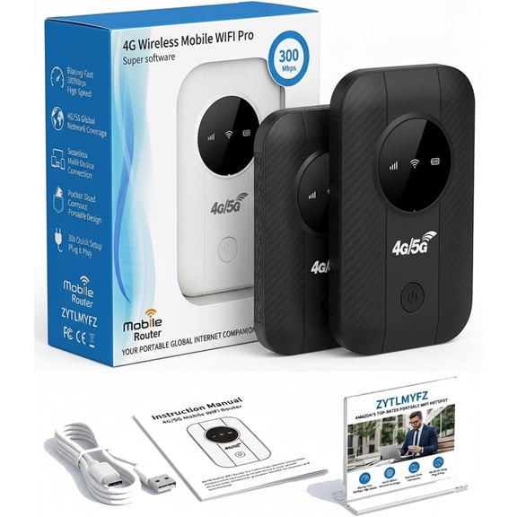 Ultra Link Pocket WiFi Satellite Internet Free in Your Porter Unlimited High Speed Smart Router Mobile Hotspot for International Travel up to 10 Devices