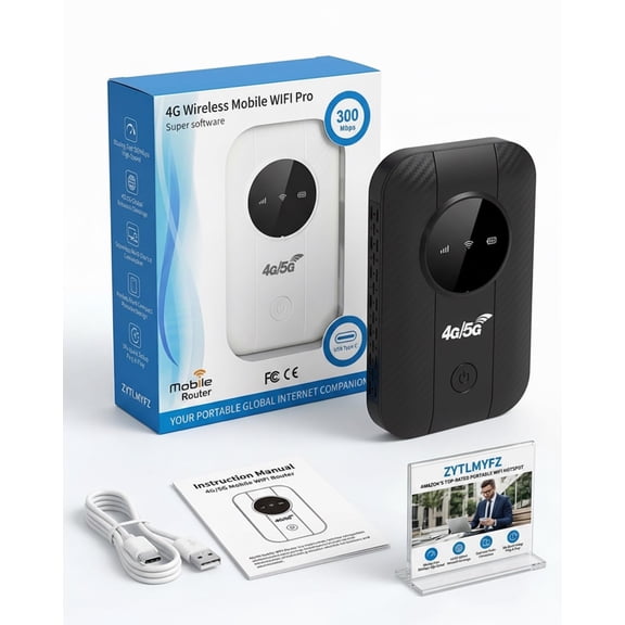 Ultra Link Pocket WiFi Satellite Internet Free in Your Porter Unlimited High Speed Smart Router Mobile Hotspot for International Travel up to 10 Devices
