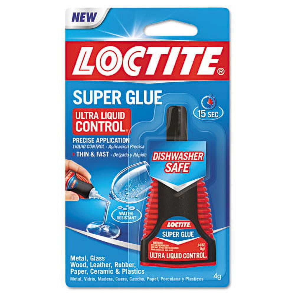Ultra Liquid Control Super Glue, 0.14 Oz, Dries Clear | Bundle of 10 Each
