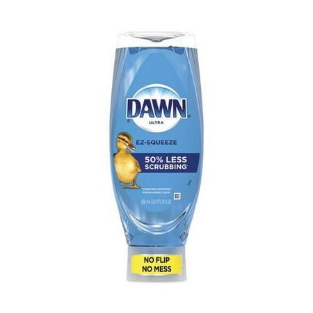 Ultra Liquid Dish Detergent, Dawn Original, Three 22 oz E-Z Squeeze Bottles, 2 Sponges | Bundle of 2 Each