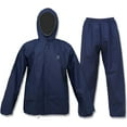 thumbnail image 1 of Ultra-Lite Rain Coat with Pants for Men Women Waterproof Rain Suit for All Sports(Navy,3XL), 1 of 7