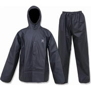 Ultra-Lite Rain Suit for Men Women Waterproof Protective Rain Coat with Pants 2 Pieces Rain GearBlack,L