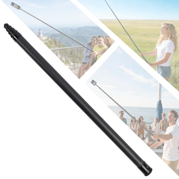 Ultra Long 5M /197 Inch Extension Carbon Fiber Invisible Selfie Stick for Insta360X5/Insta360 X4/Insta 360 X3 ONE X/ONE X2/ ONE R ONE RS X3 R X Camera