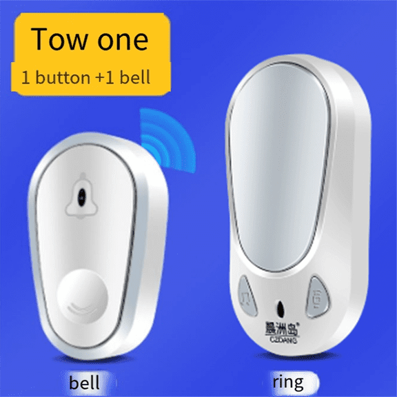 Ultra Long Distance Doorbell Wireless Home Intelligent Electronic Remote Control Doorbell Patient Elderly Pager,2 x Ultra Long Distance Doorbells,White