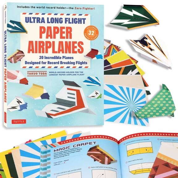 Ultra Long Flight Paper Airplanes: 20 Incredible Planes Designed for Record Breaking Flights, (Paperback)