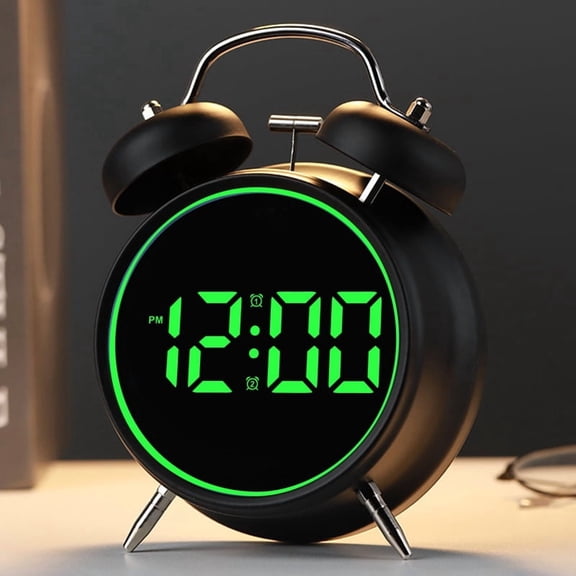 Ultra-Loud Alarm Clock with Powerful Metal Chime Essential for Heavy Sleepers Multi-Functional Plug-In Alarm Clock