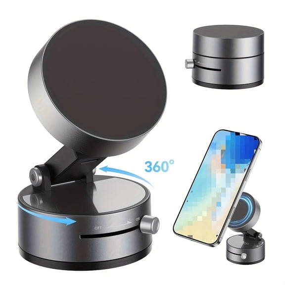 Ultra Magnetic Phone Holders for Your Car, Foldable Car Phone Holder Mount for Dashboard, 360° Rotatable Magnetic Phone Holder for Car, Magnetic Car Mount for iPhone All Cell Phones, Black