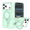 thumbnail image 1 of Ultra-Magnetic Stand for iPhone 16 Case, [Military Drop Protection] [Compatible with MagSafe] Shockproof Matte Ultra Slim Ring Kickstand Holder Case for iPhone 16, Jadegreen, 1 of 5