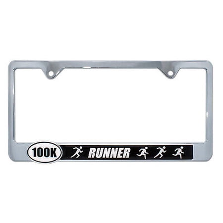 Ultra Marathon 100 k Runners License Plate Frame