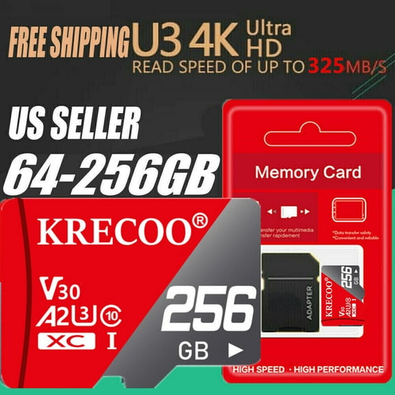 Ultra Micro SD Card 256GB 4K Plus Class 10 Smartphone & Tablet with Free Adapter High Speed Lot