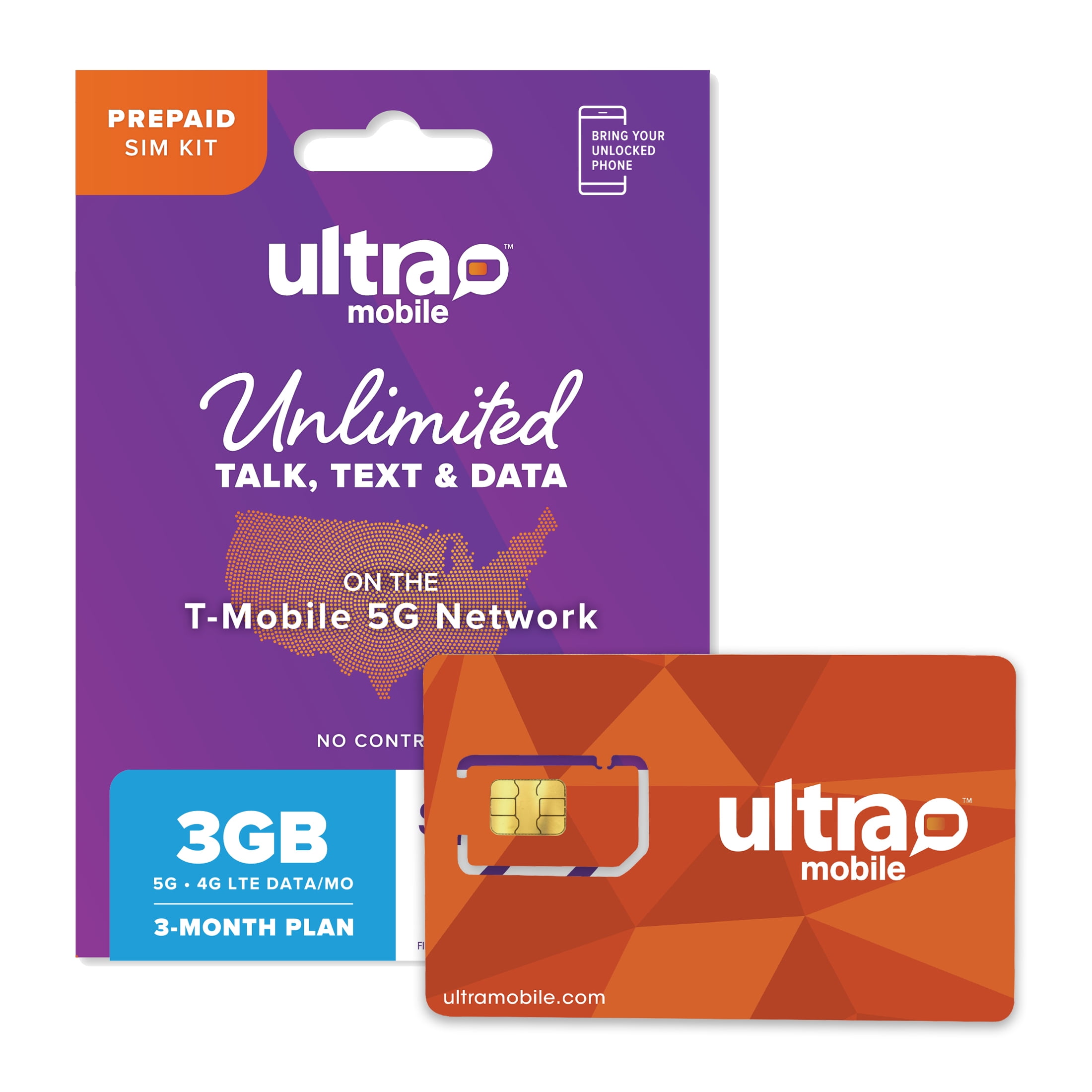  T-Mobile Kit completo de inicio SIM prepago, tarjeta