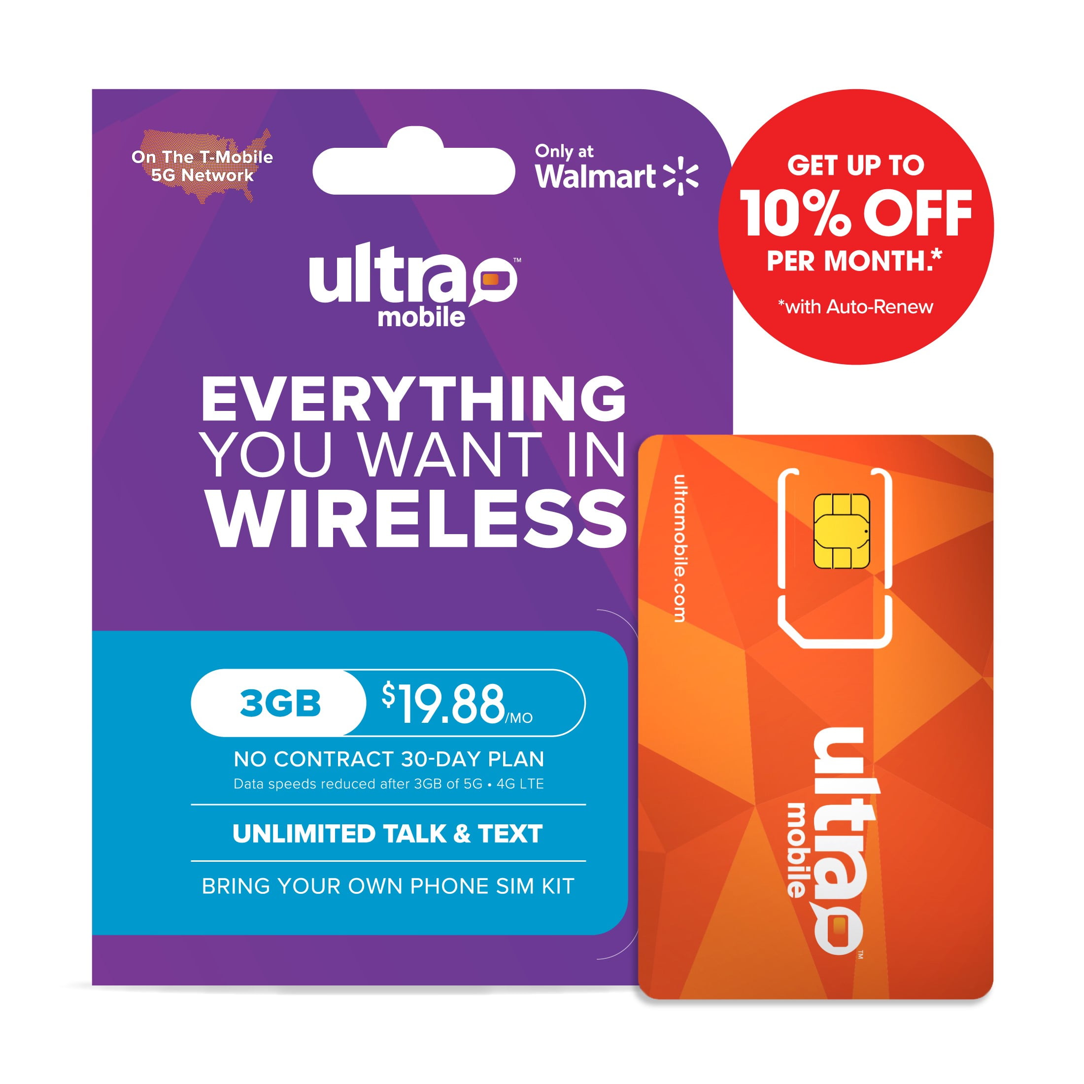AT&T USA and Canada 7 Days Unlimited Data Travel SIM Card, 4G LTE/3G Data  for USA, and Canada for Unlocked iPhone, iPad, Android Phones,Tablets and