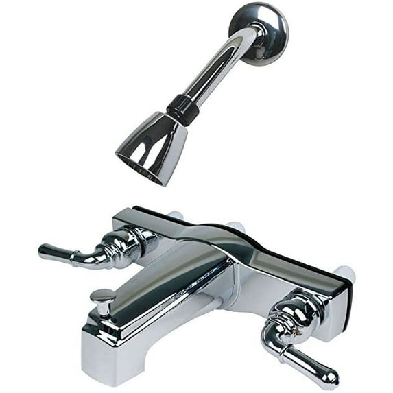 Ultra Mobile Home 8" Chrome Tub & Shower Faucet w/Lever Handles (Plastic