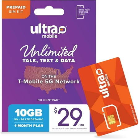 Ultra Mobile Triple Punch Orange Mini/Micro/Nano SIM Card - $29 (1 month of service included)