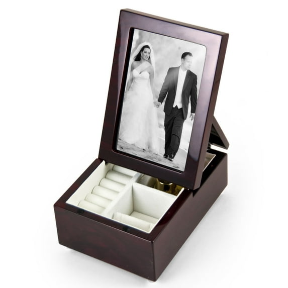 Ultra Modern Fold-Up 6 X 4 Photo Frame Musical Jewelry Box - Bridge Over Troubled Water