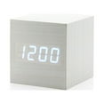 thumbnail image 1 of Ultra Modern Wooden LED Clock Square Cube Digital Alarm Thermometer Timer Calendar Updated 2016 Brighter LED, 1 of 4
