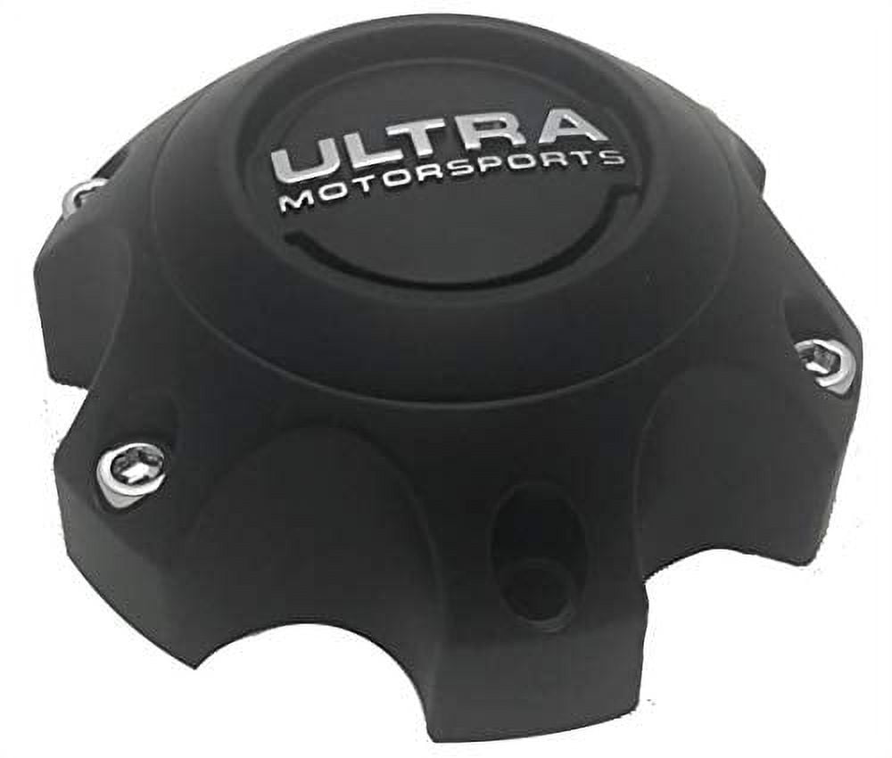 Ultra Motorsports 6 Lug Black Wheel Center Cap Set of 2 Pn: 89