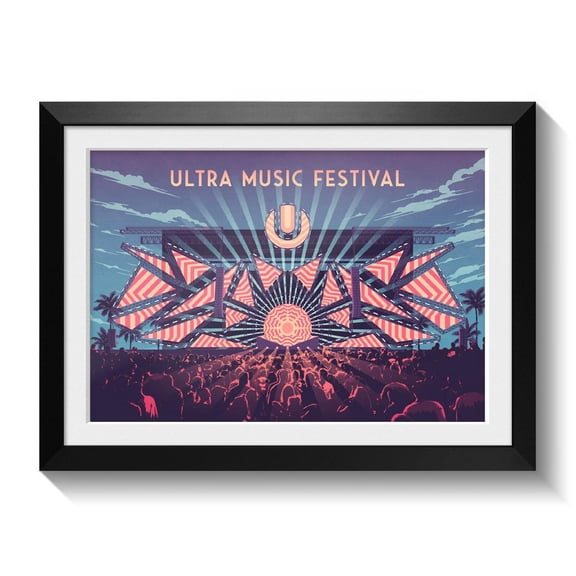 Ultra Music Festival Miami Florida Travel Print Electronic Music Dance Music Festival Ultra Miami Wall Art Edm Art