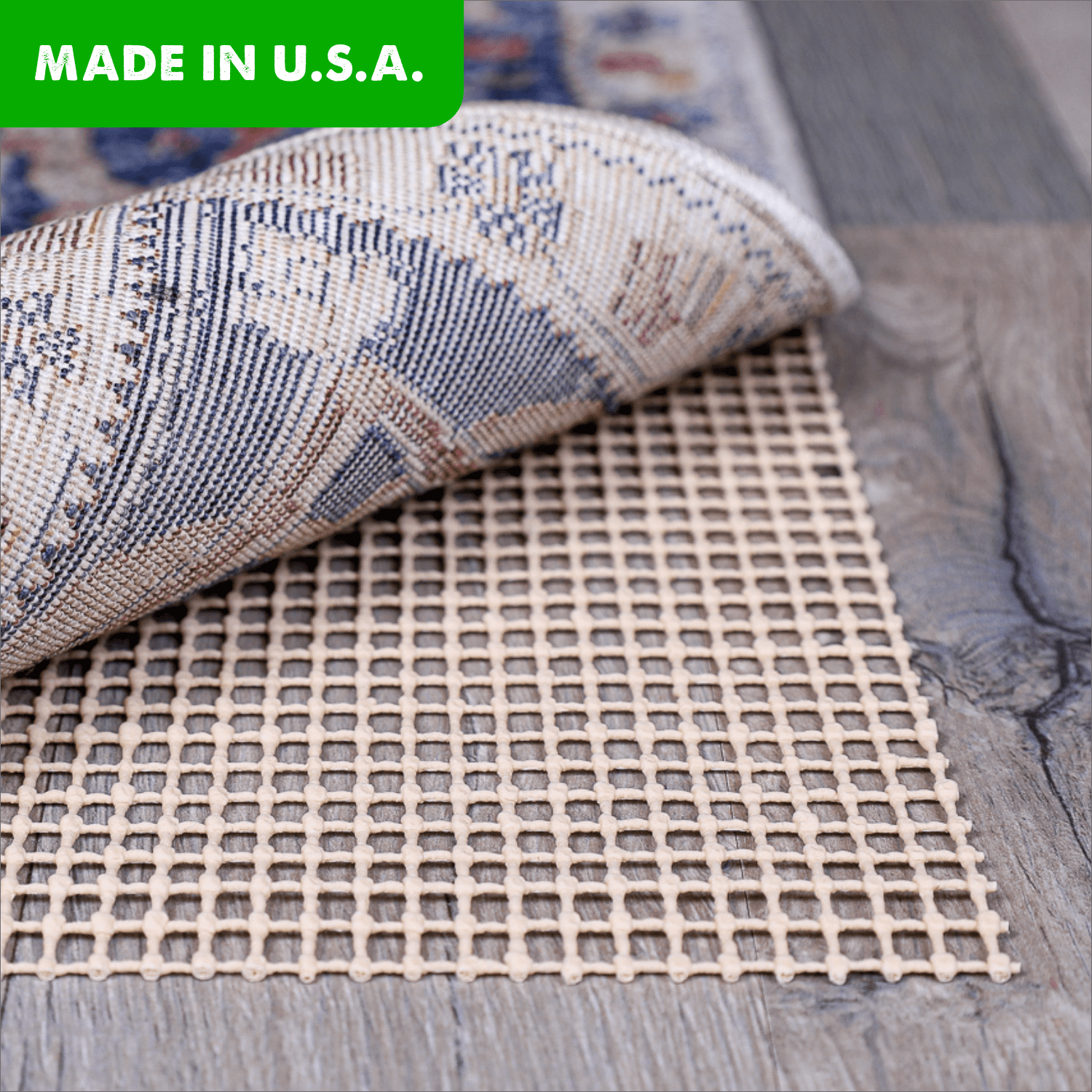 Ultra Natural Non-Slip Beige Rubber Rug Pad 9' x 12'