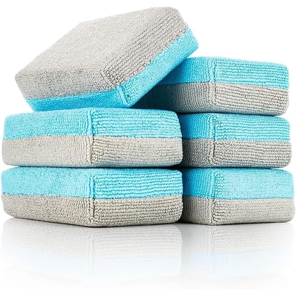 - Ultra No Soak Coating Applicator Blue and Ice Grey 6 Pack 3 Inch by 5 Sponge