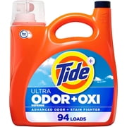 Ultra Odor Defense Plus Oxi Liquid Laundry Detergent, 132 fl oz, 94 Loads, Advanced Odor and Stain Fighting Laundry Detergent Liquid